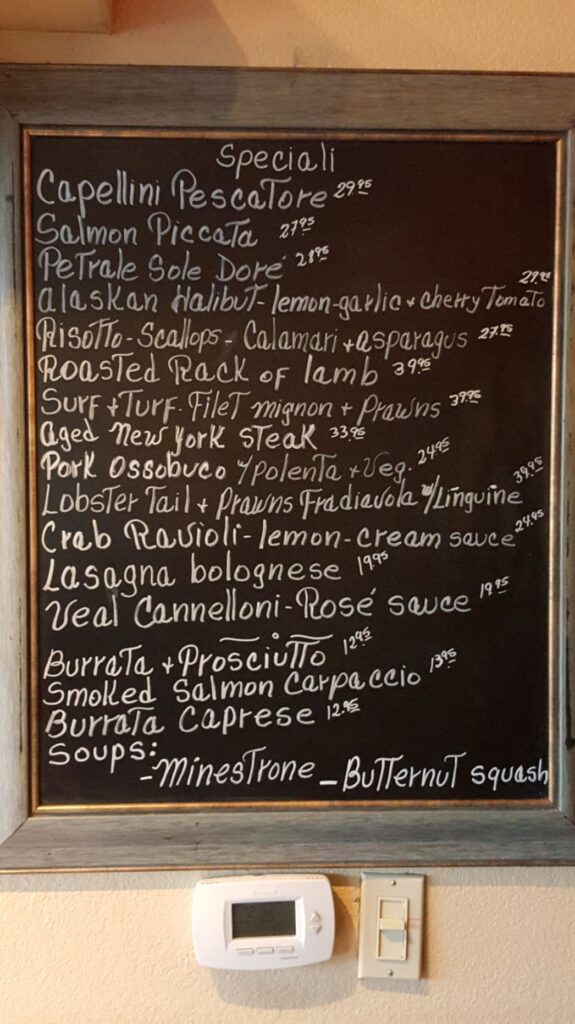 Caffe Giostra Menu 2