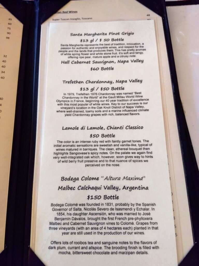 Caffe Giostra Menu 3